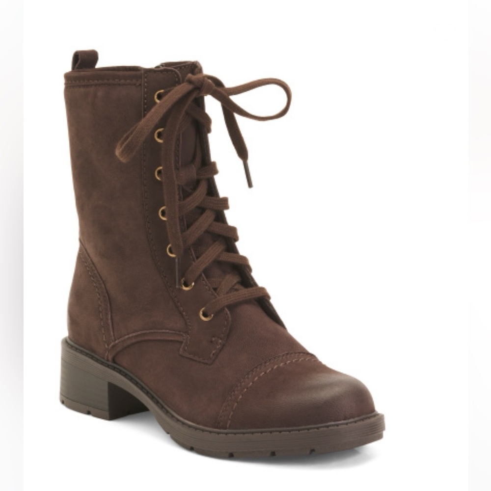 CLARKS Suede Hearth Maye Comfort Booties